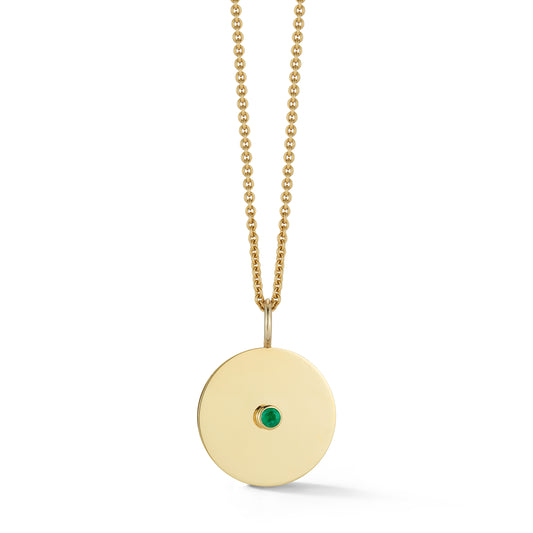 Birthstone Disc Necklace