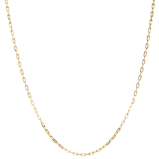 Gold Elongated Rectangular Link Necklace