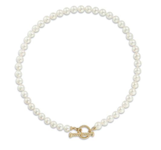 Leona Pearl Toggle Necklace