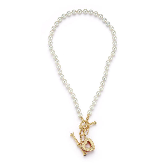 Leona Pearl Toggle Necklace