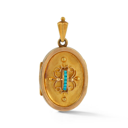 Antique Victorian Turquoise Locket