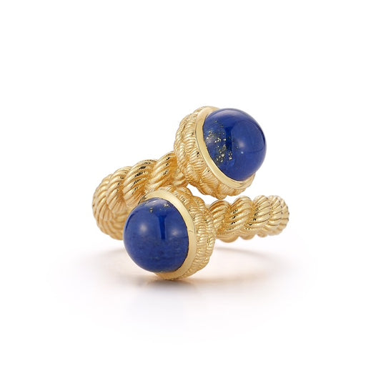 Large Leona Bypass Ring in Lapis