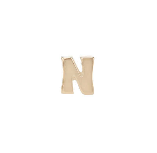 Gold Initial Stud