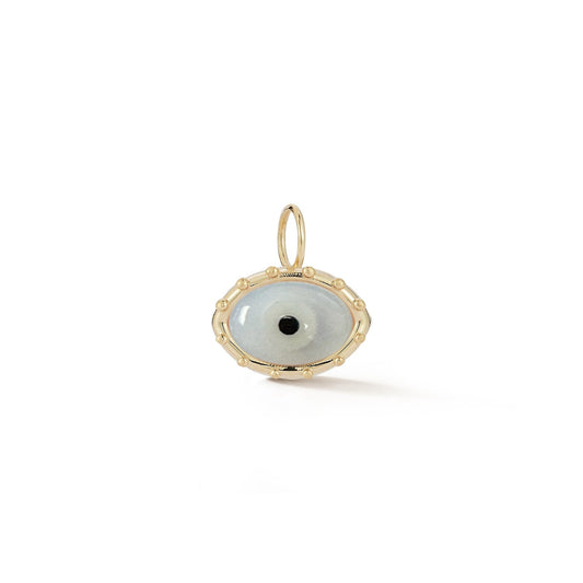 Chalcedony and Onyx Evil Eye Charm