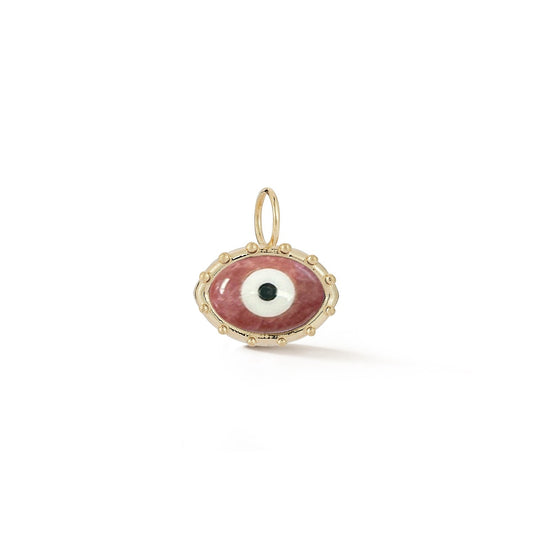 Chalcedony and Onyx Evil Eye Charm