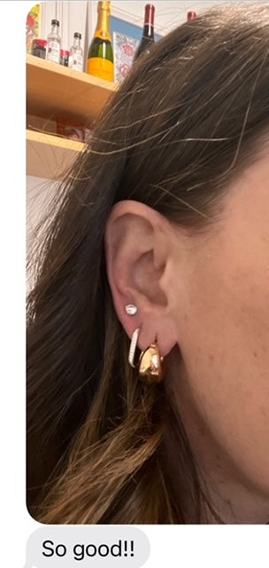 Diamond PaperClip Earrings