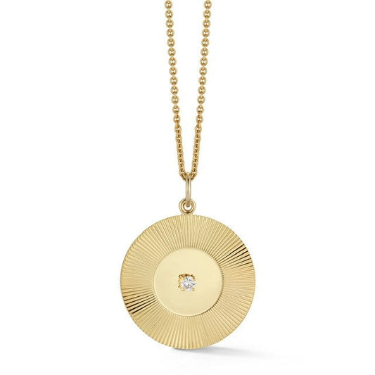 Retro Diamond Disc Charm