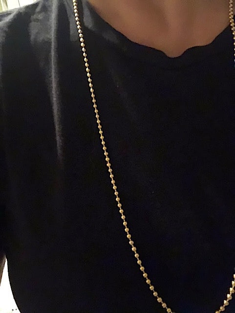 Large Solid Gold Ball Chain 3mm