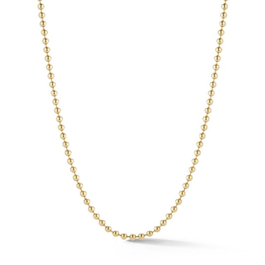Large Solid Gold Ball Chain 3mm