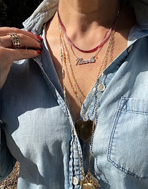 Ruby Bead Necklace