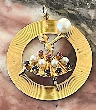 Estate Ballerina Disc Charm