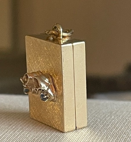 Estate Large Sapphire Baby Shoe Locket