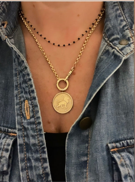 Gold French Wire and Semi-precious Stone Bead Chains