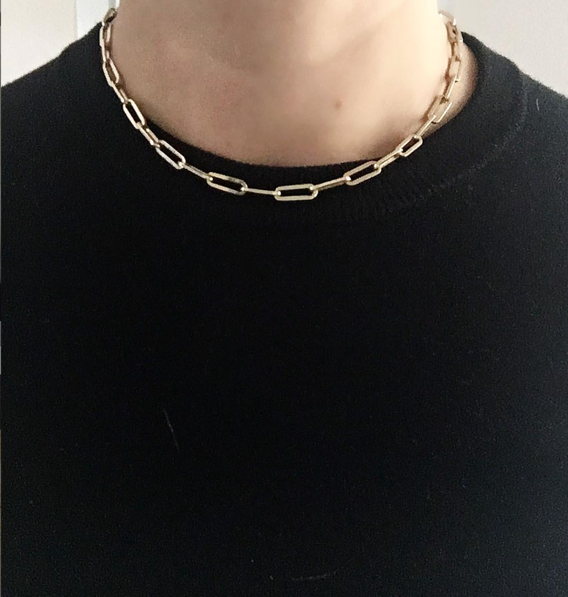 Gold Handmade Link Necklace