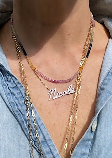 Mutli Color Sapphire Necklace