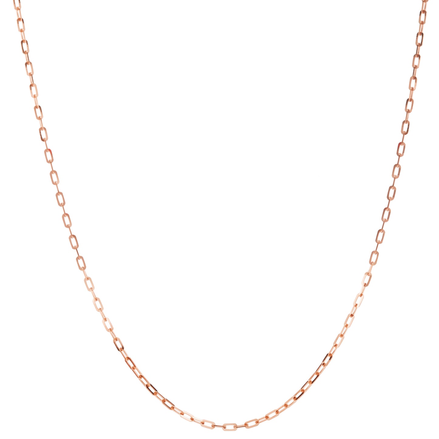 Gold Elongated Rectangular Link Necklace