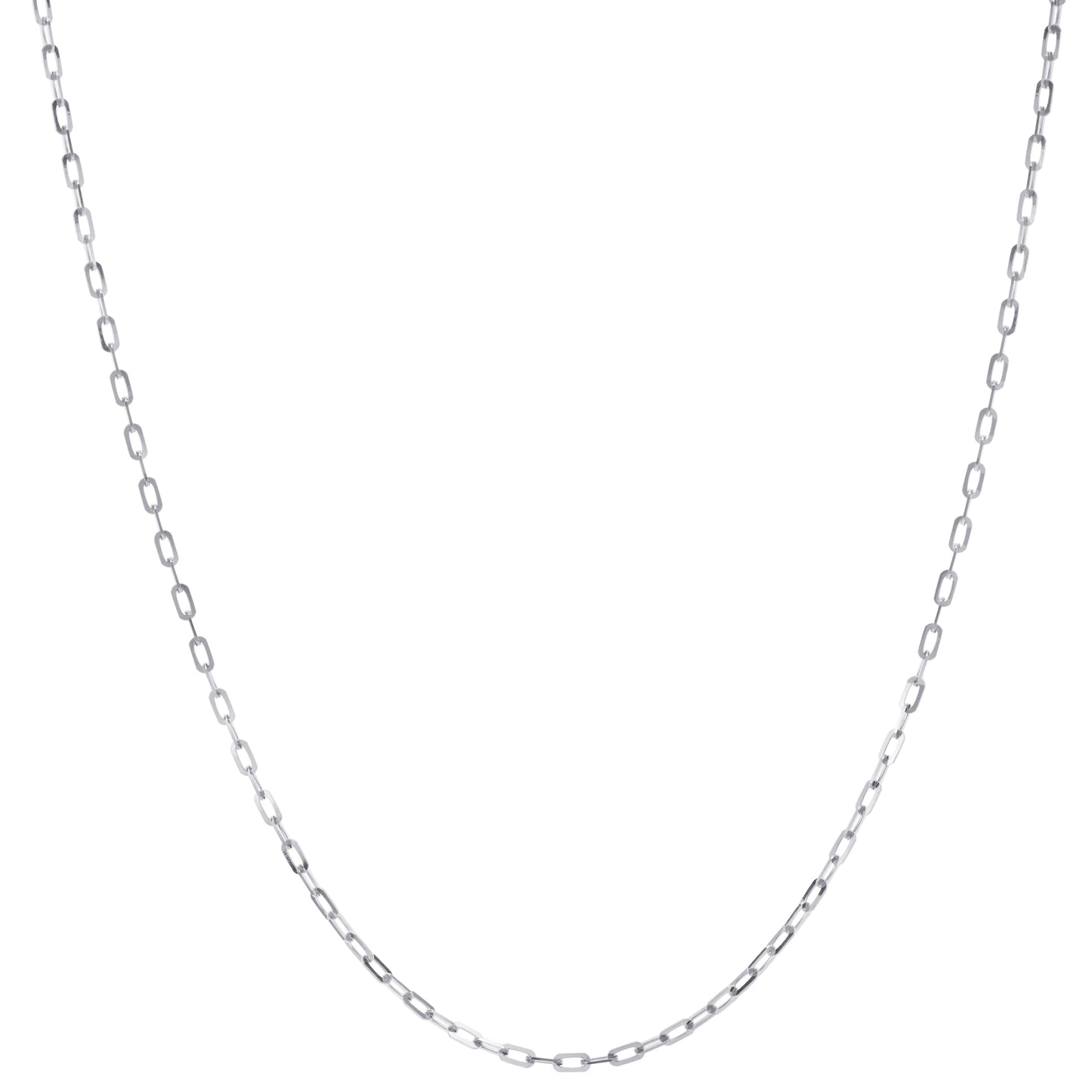 Gold Elongated Rectangular Link Necklace