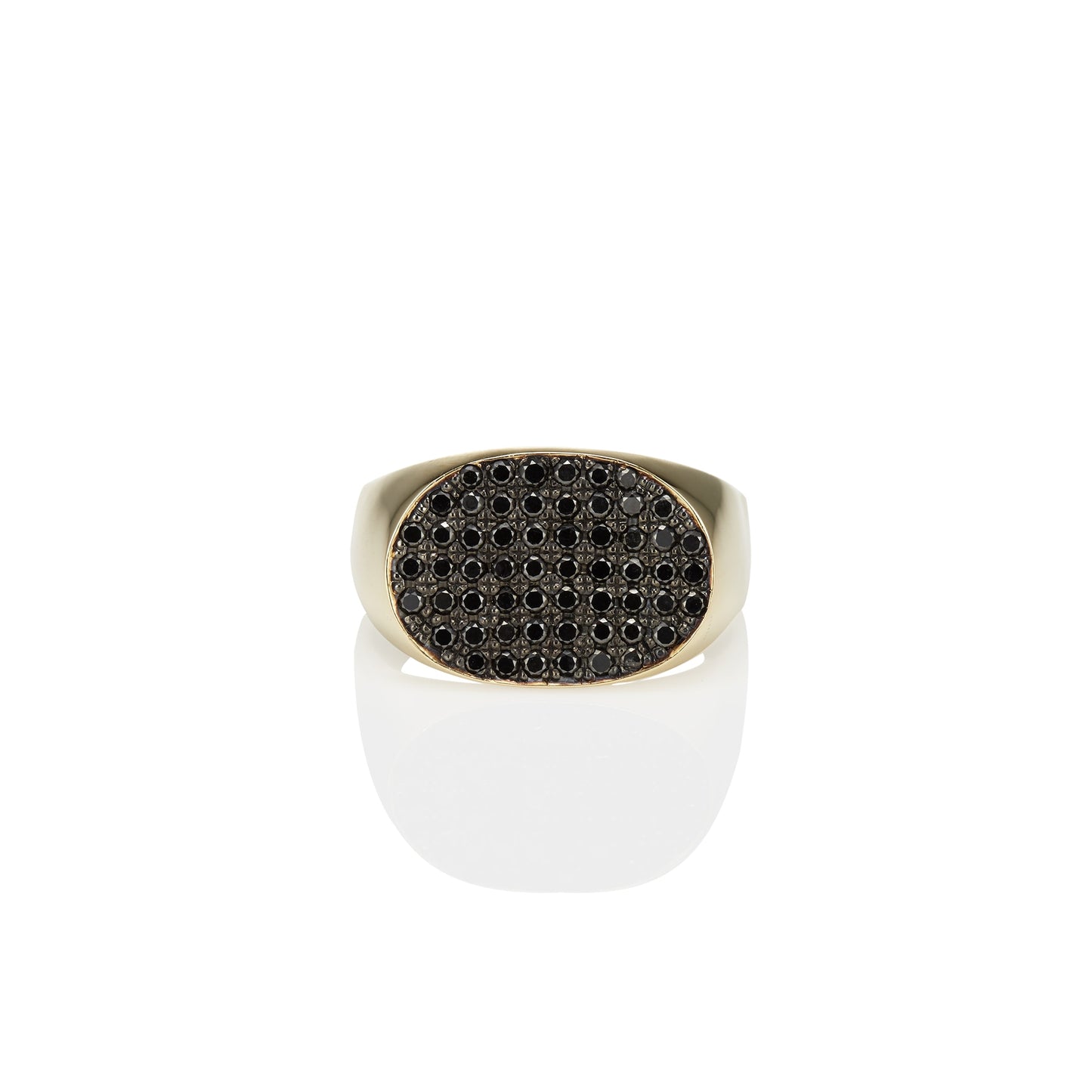 Statement Diamond Encrusted Signet Ring