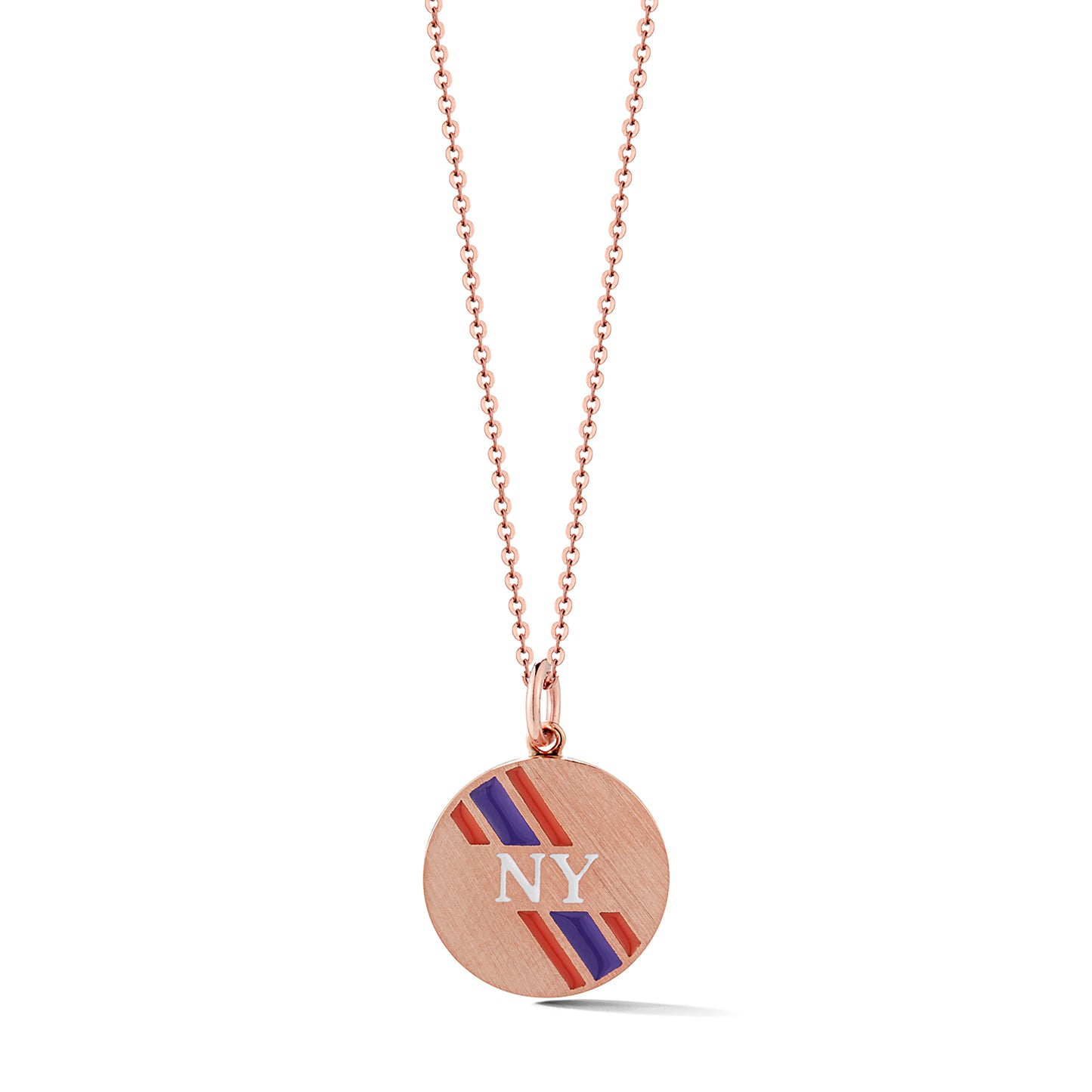 Petite Round Personalized Enamel Stripe Charm
