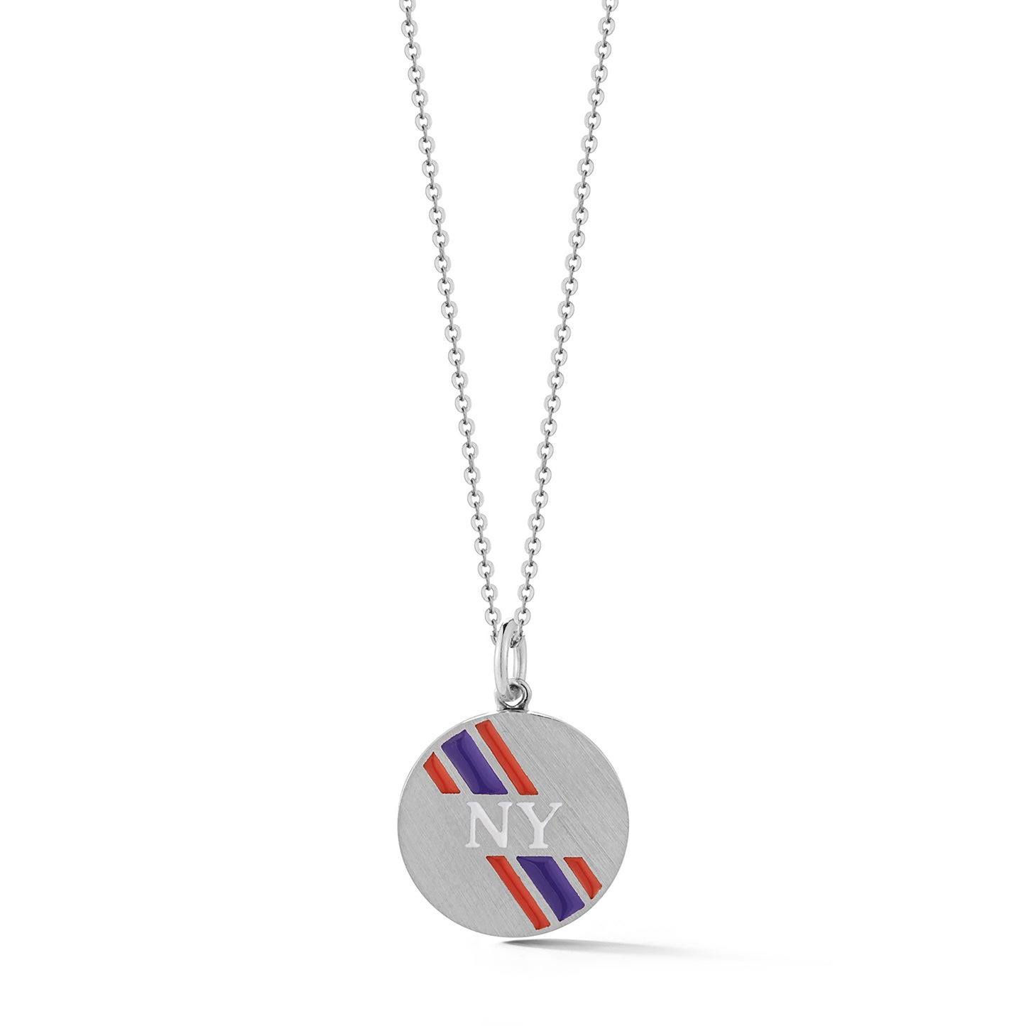 Petite Round Personalized Enamel Stripe Charm