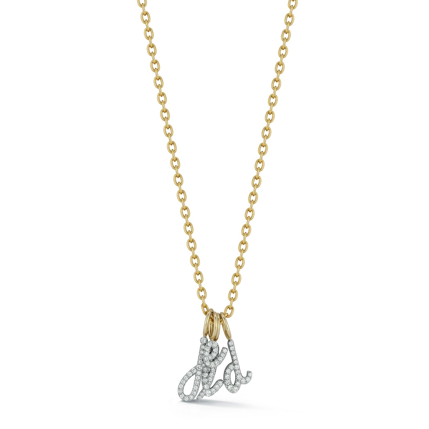 Lowercase Diamond Initial Charms
