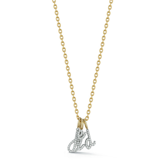Lowercase Diamond Initial Charms