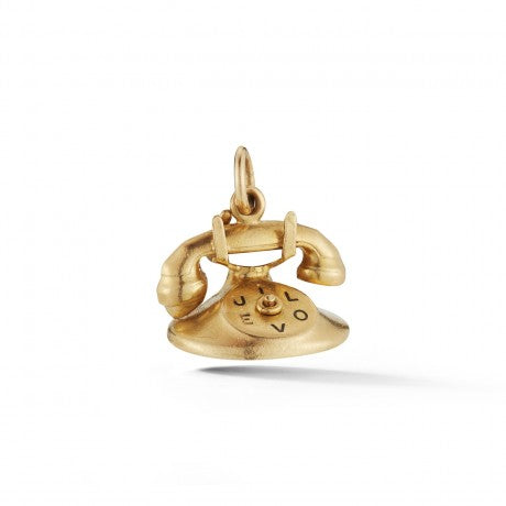Estate I LOVE YOU Telephone Charm