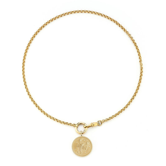 Zodiac Medallion with Transitional Belcher Chain