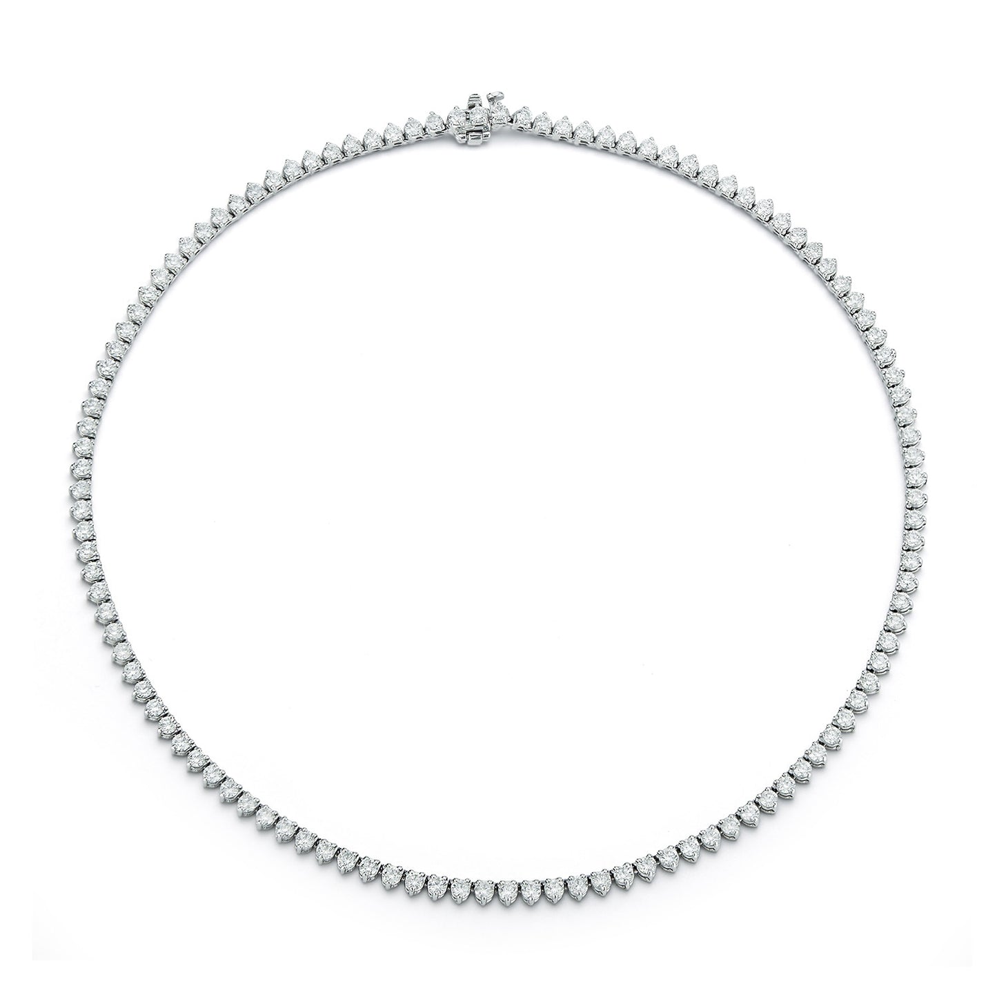 Three-Prong Diamond Necklace