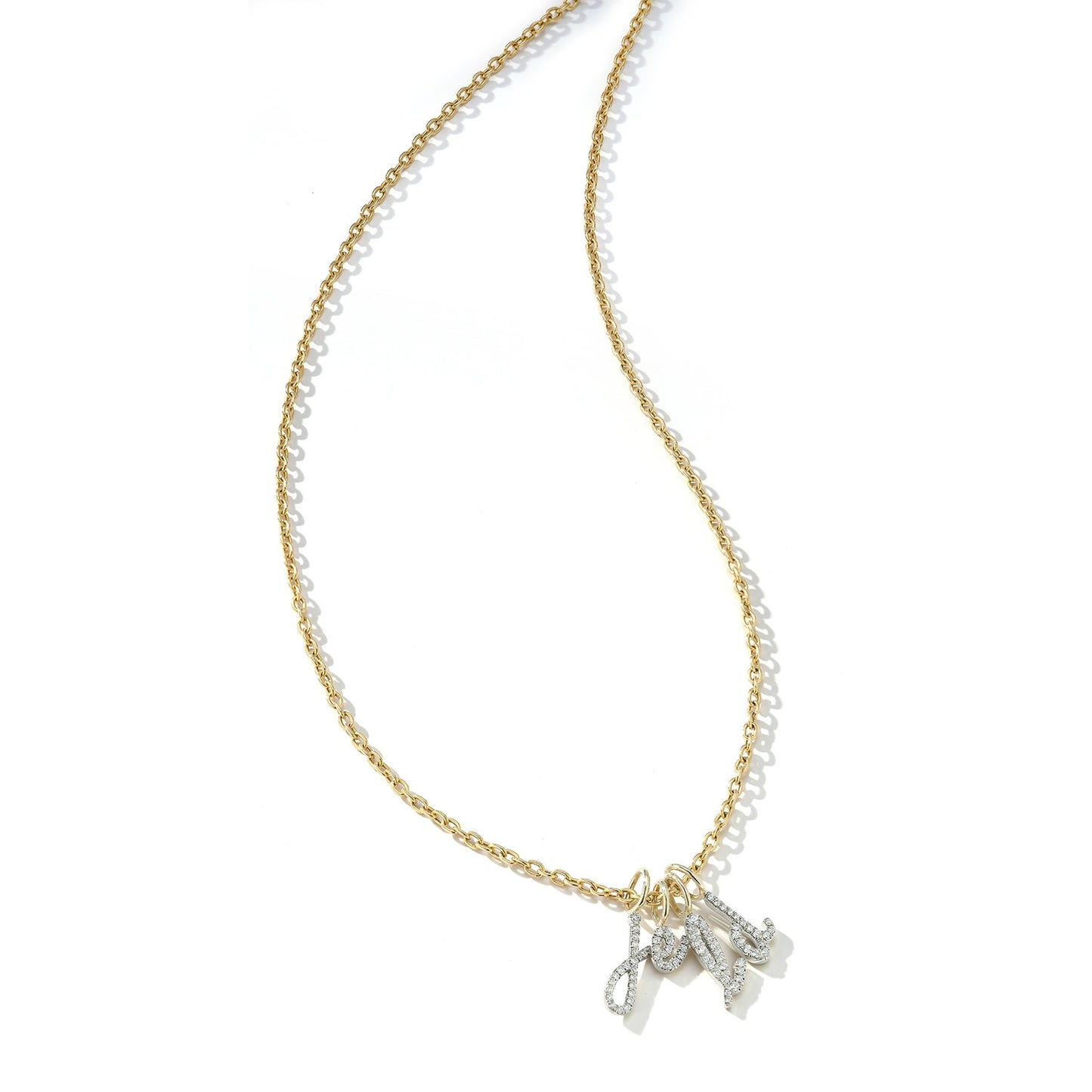 Lowercase Diamond Initial Charms