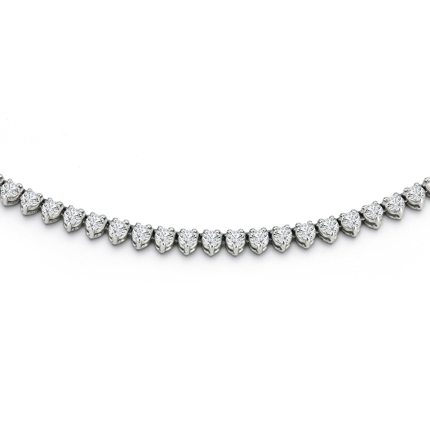 Three-Prong Diamond Necklace