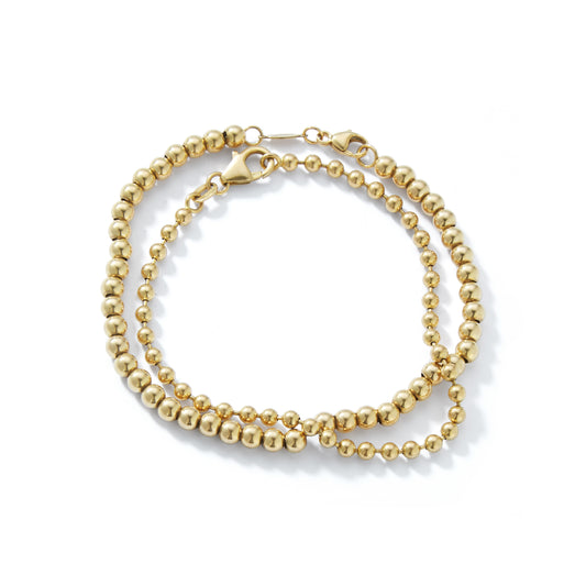 Solid Gold Ball Bracelet