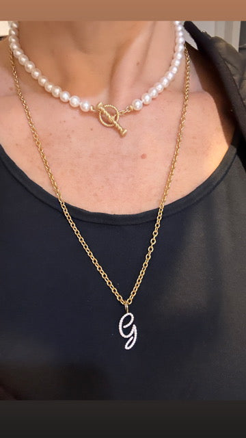 Leona Pearl Toggle Necklace