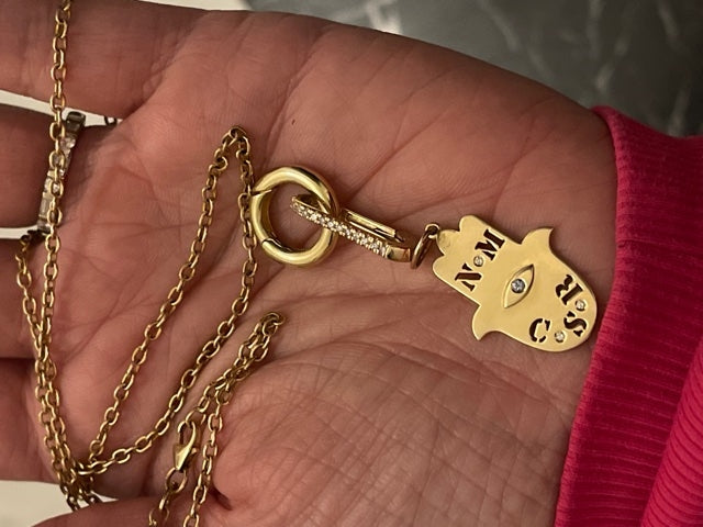 Round Push Charm Clasp / Extender