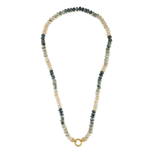 Grey Black Opal Necklace