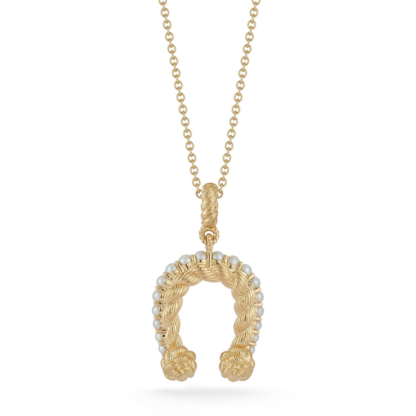 Leona Pearl Horseshoe Charm
