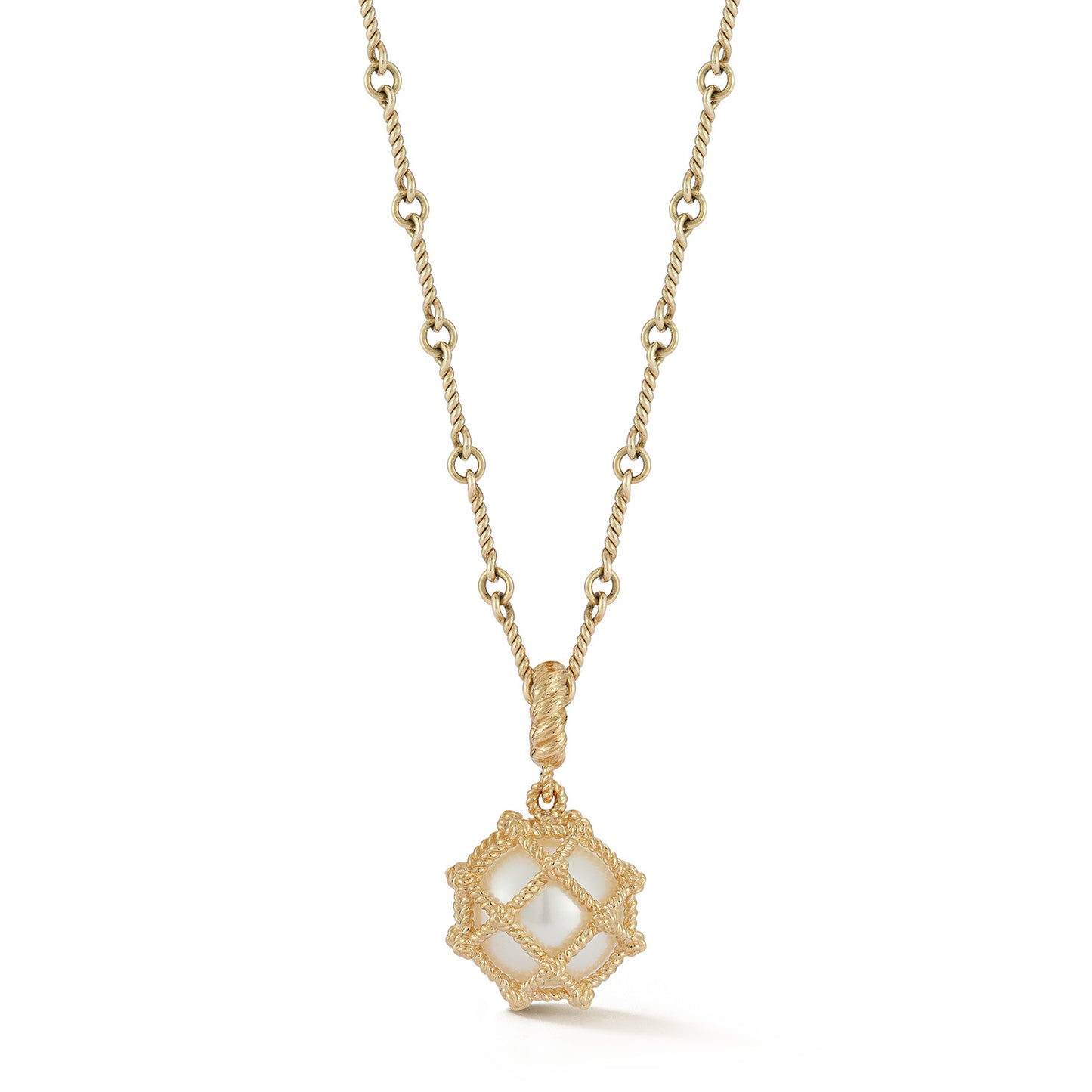 Leona Basket Charm in Pearl