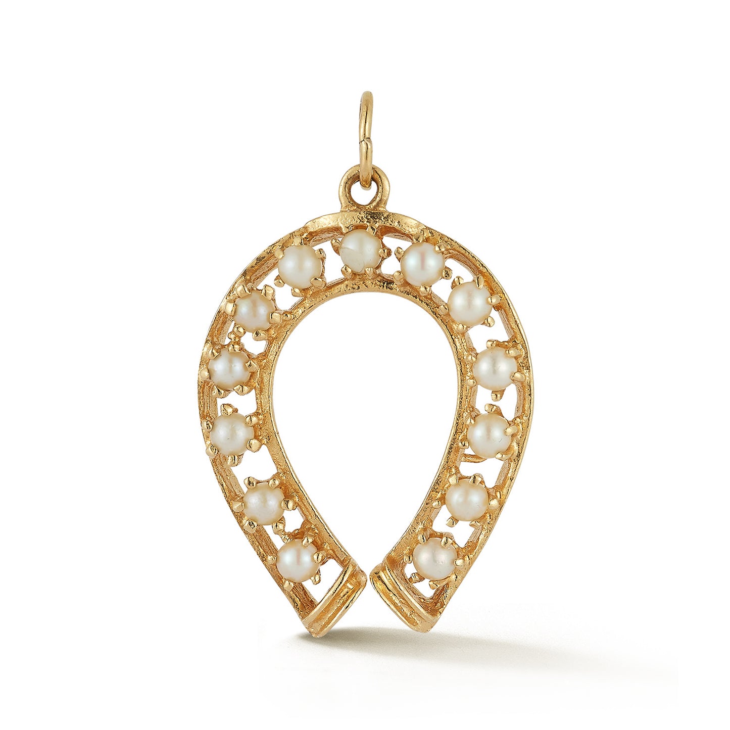 Seed Pearl Horseshoe Pendant