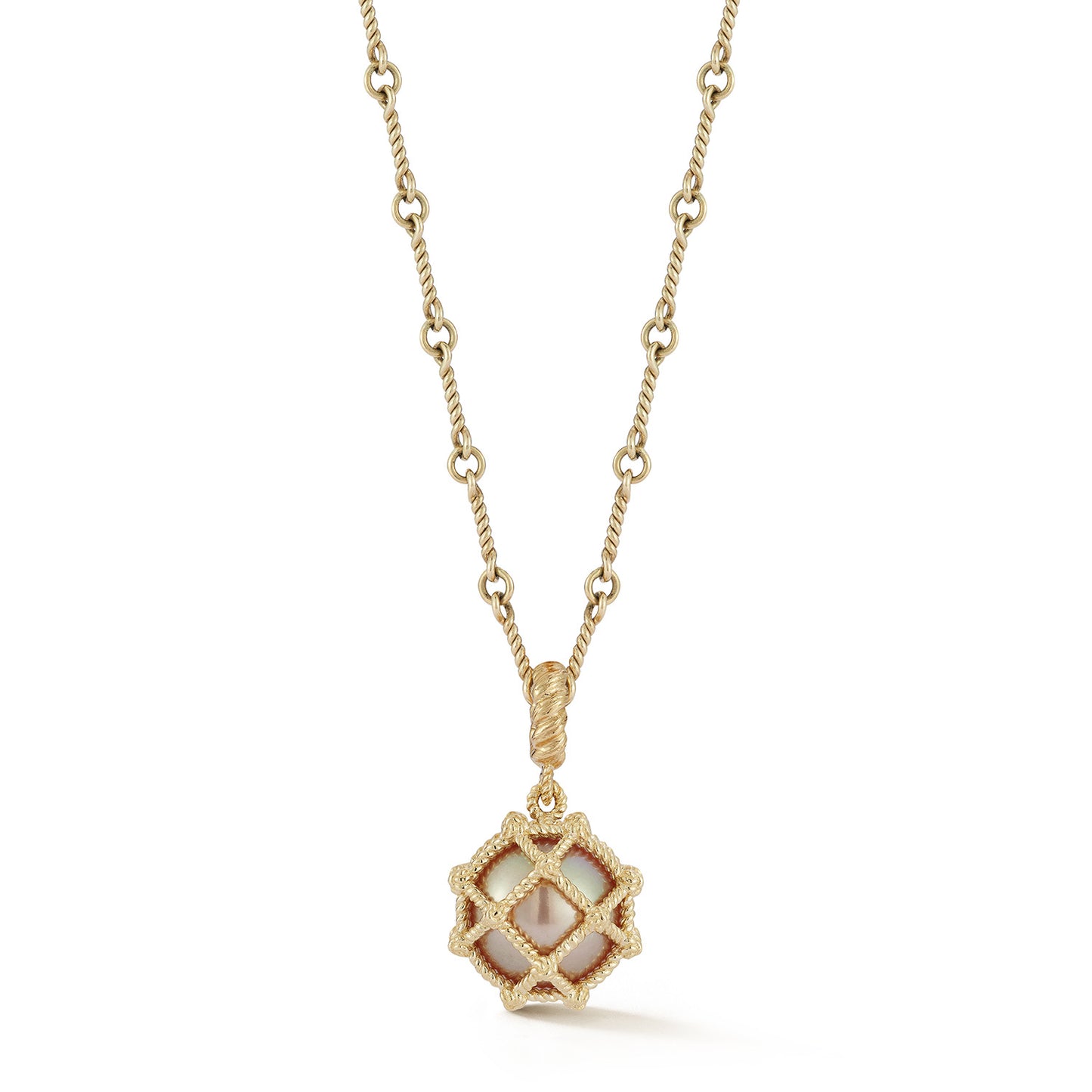 Leona Basket Charm in Grey Pearl