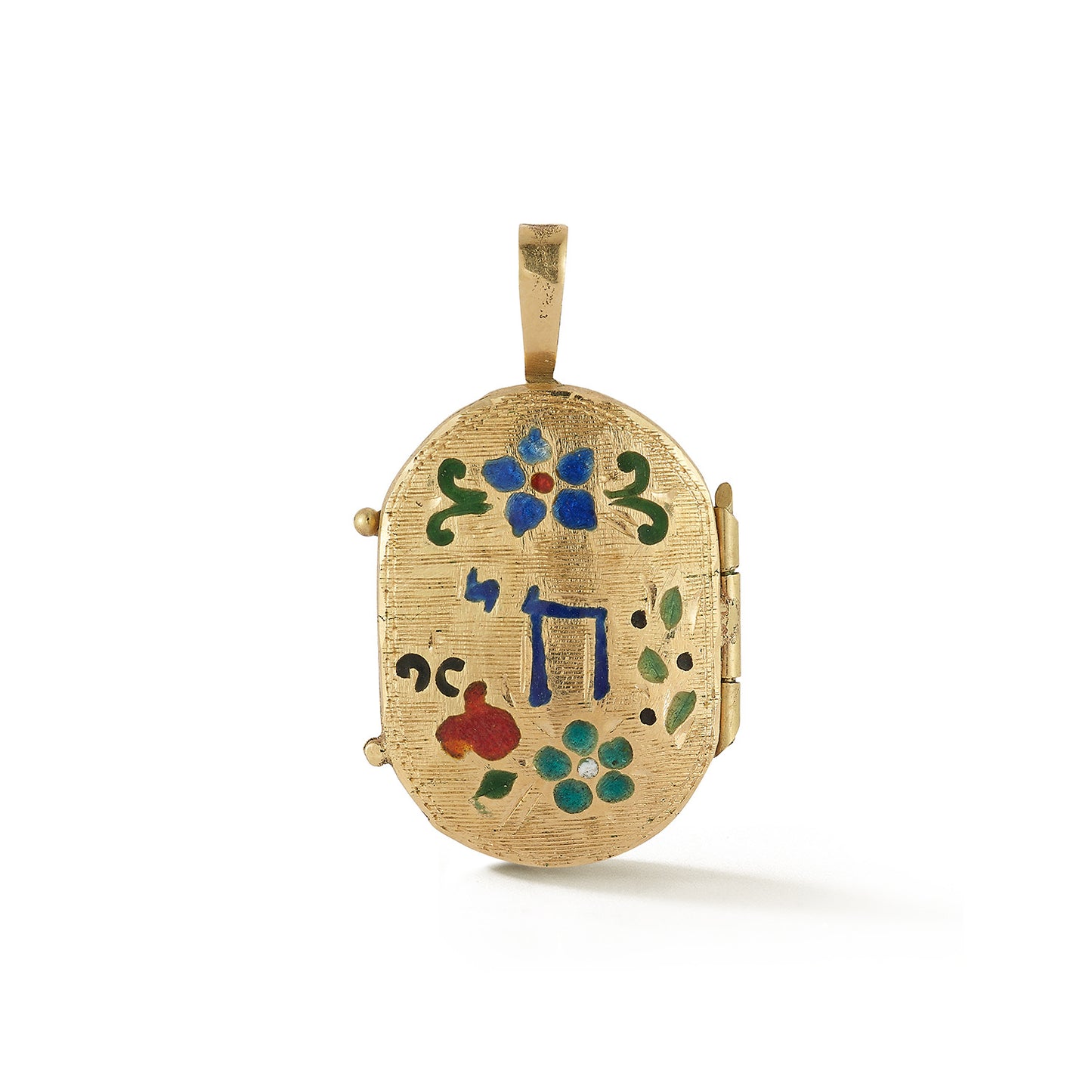 Hand painted Enamel Chai Locket