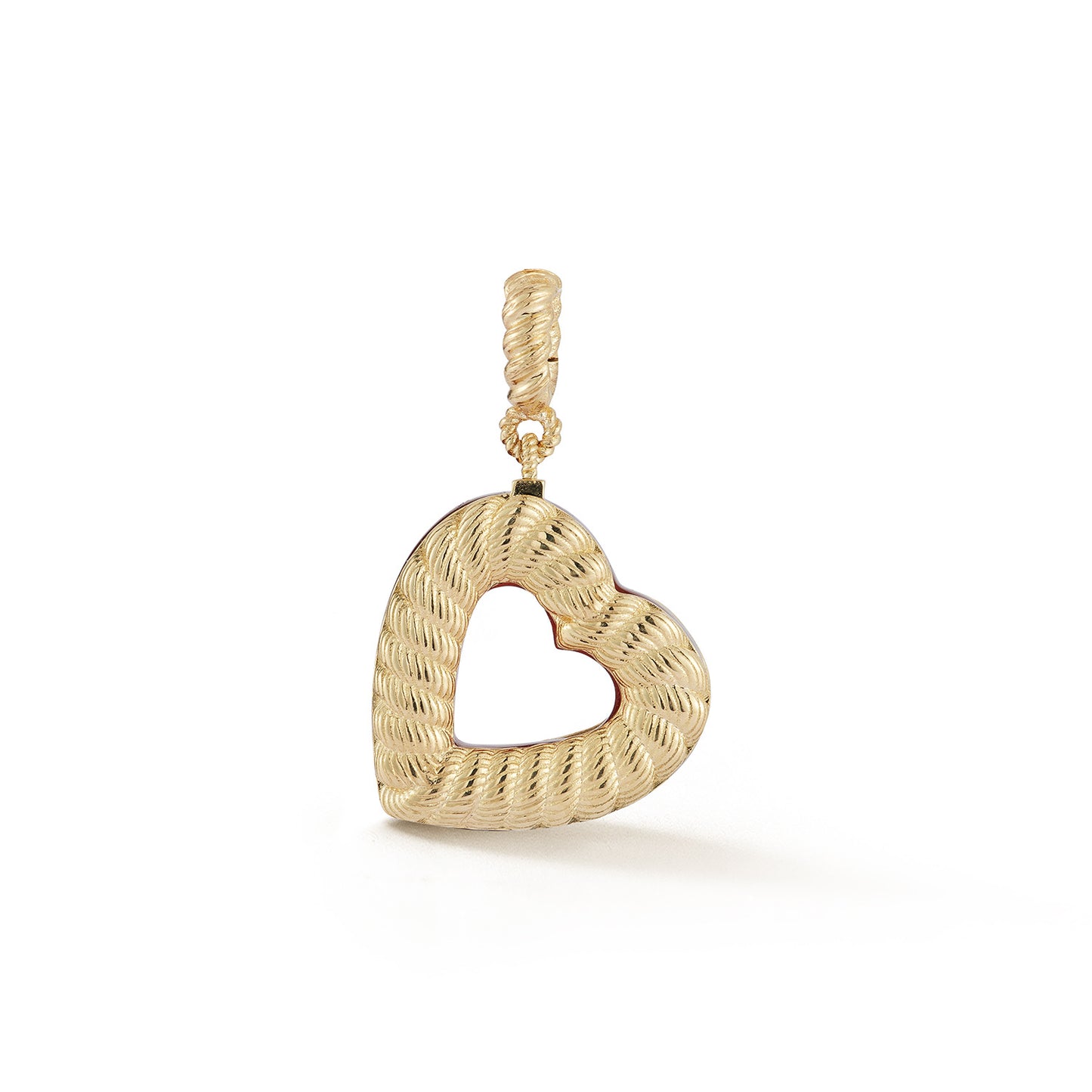 Leona Collection Large Agate Inlay Heart Charm