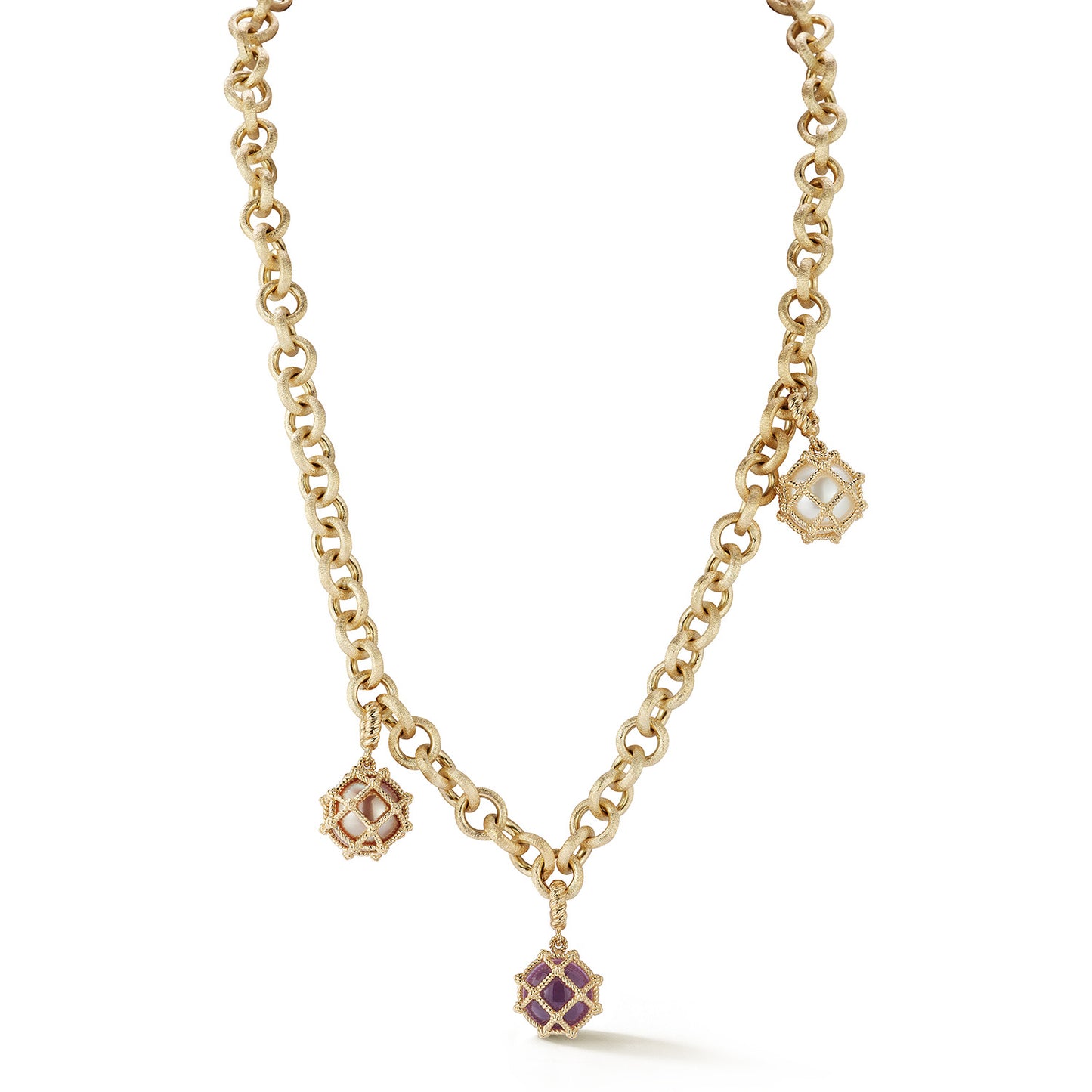 Leona Basket Charm in Amethyst
