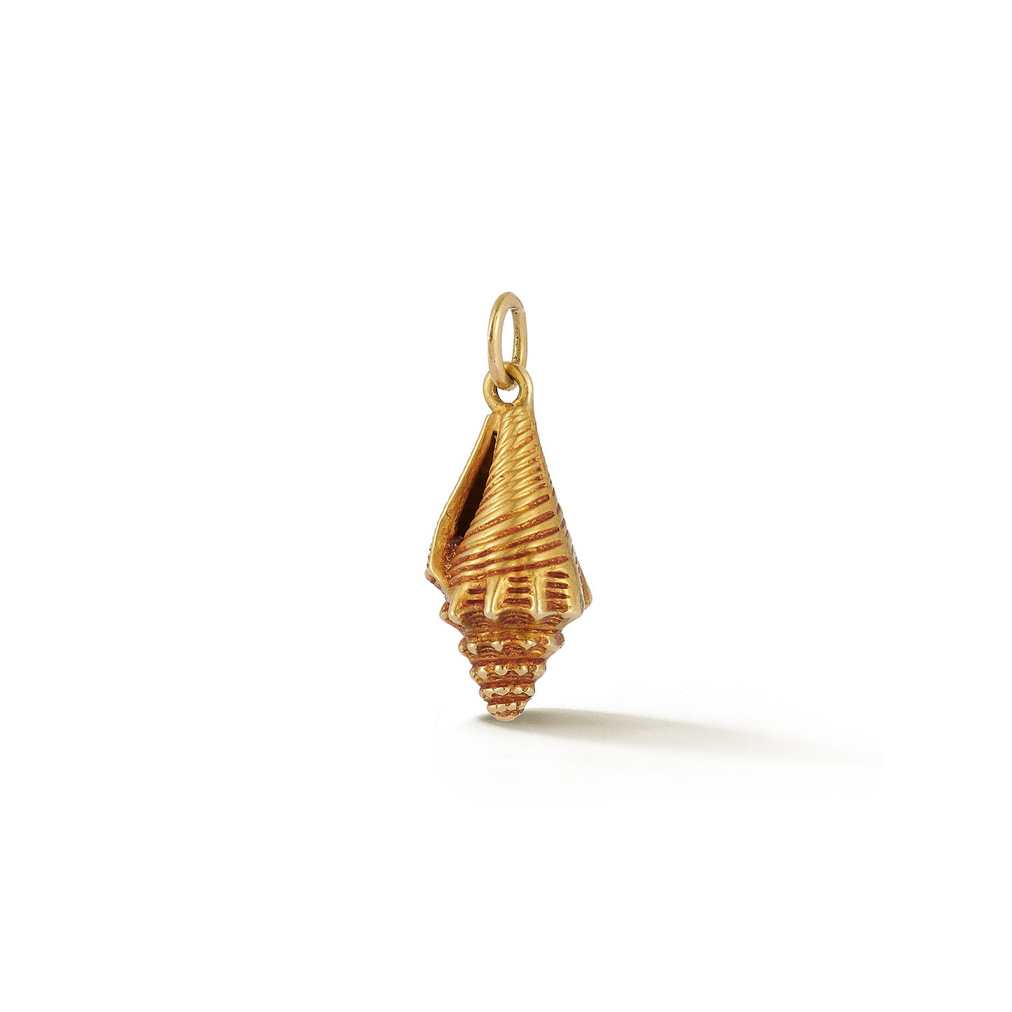 Petite, Highly Detailed 14k Gold Conch Shell Charm