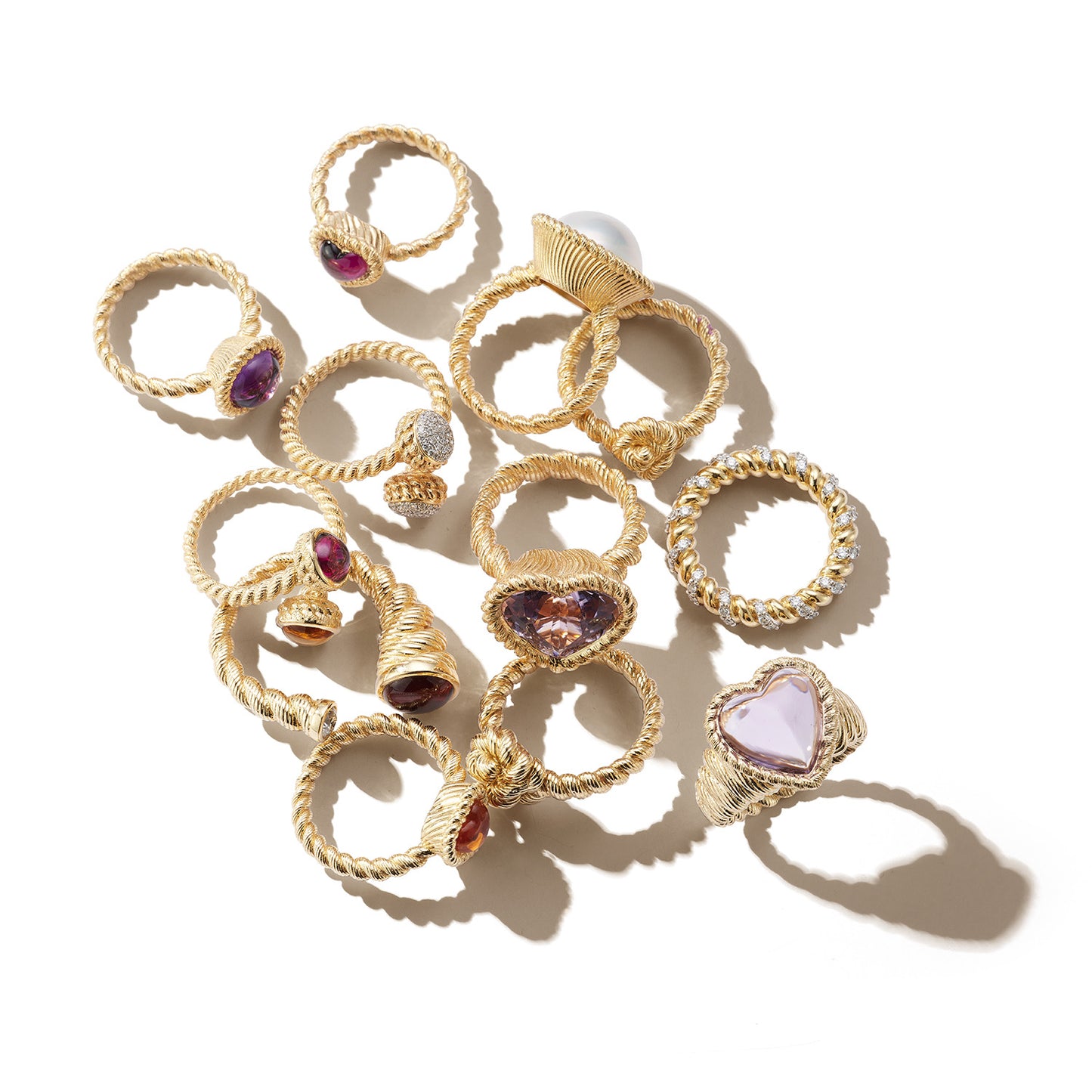 Leona Round Amethyst Cabachon Ring