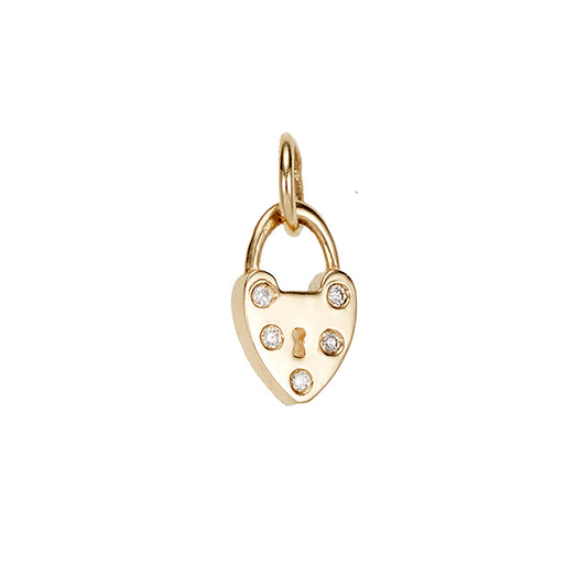 Heart Padlock Charm