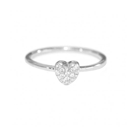 Diamond Heart Stacking Ring
