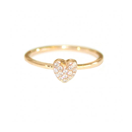 Diamond Heart Stacking Ring