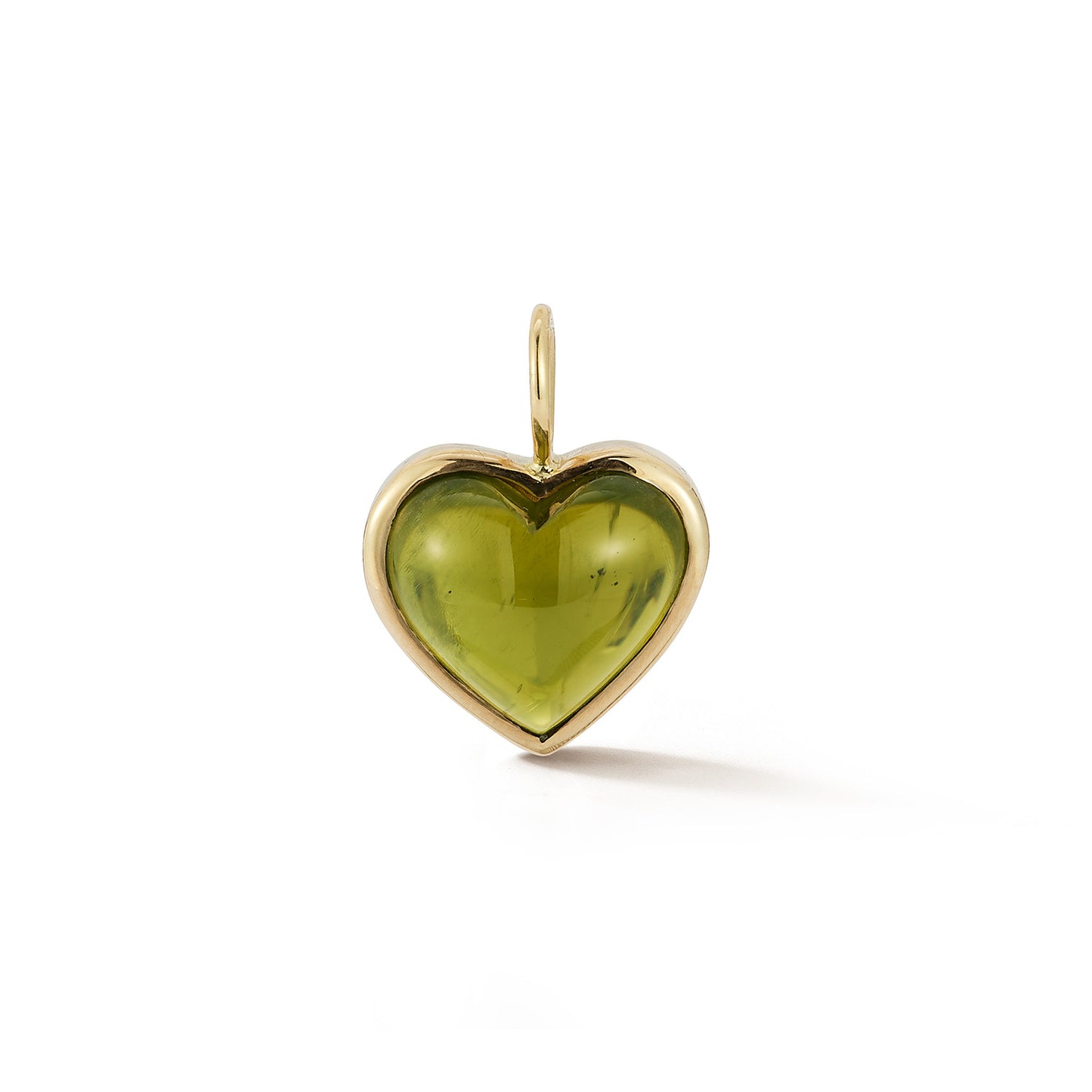 Large Green Tourmaline One-Of-A-Kind Heart Charm