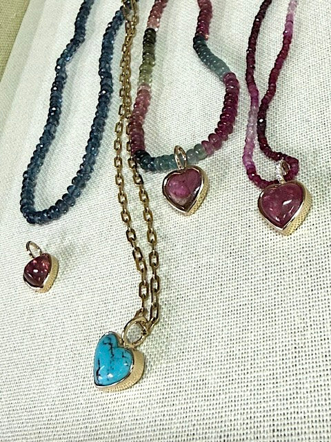 One-of-a-Kind Pink Tourmaline Heart Charm