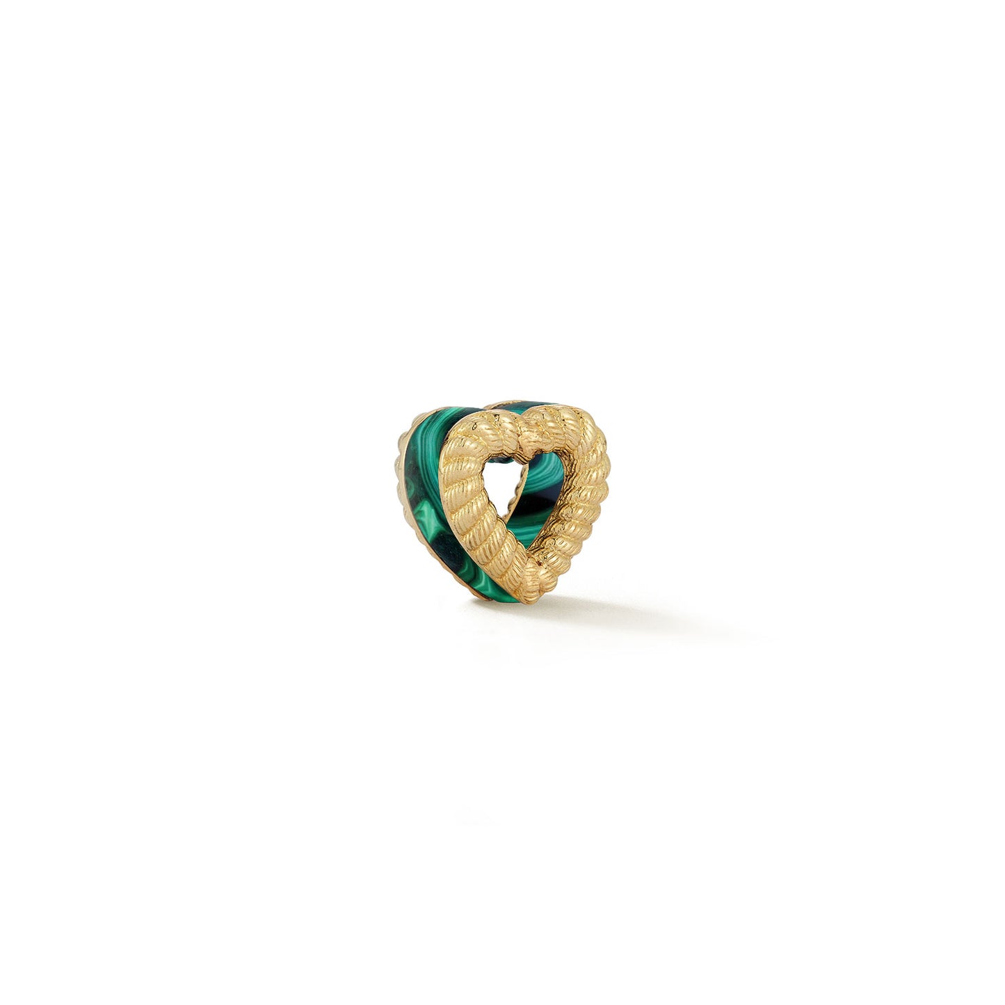 Leona Collection Heart Slider Malachite Inlay Charm